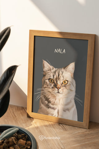 Custom Cat Portrait from Photo at Furiendship