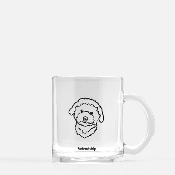 Custom Glass Pet Portrait Mug - Furiendship