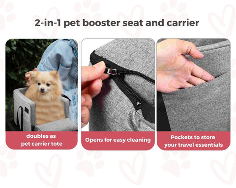 Furiendship car booster seat pet tote carrier