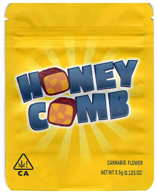 Cookies Honey Bun Mylar Bags 3.5 Grams Smell Proof Resealable Bags w/  Holographic Authenticity Stickers – Mylar Bags By Black Unicorn Hub