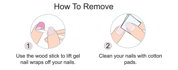 remove gel nail wraps