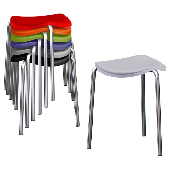 Rexite ALEXA Stackable Chair Painted Aluminium Frame - Panik Design