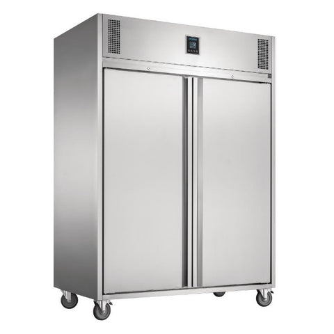Double solid door upright commercial refrigerator