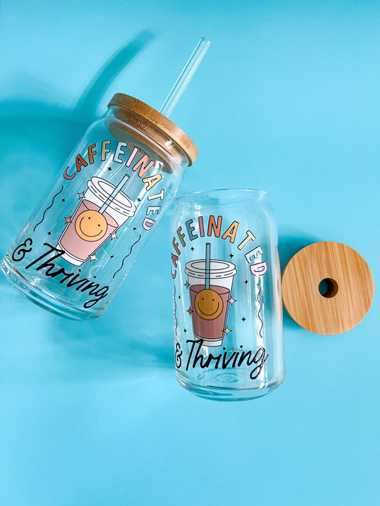 Iced Coffee Girly 16oz Glass Cup