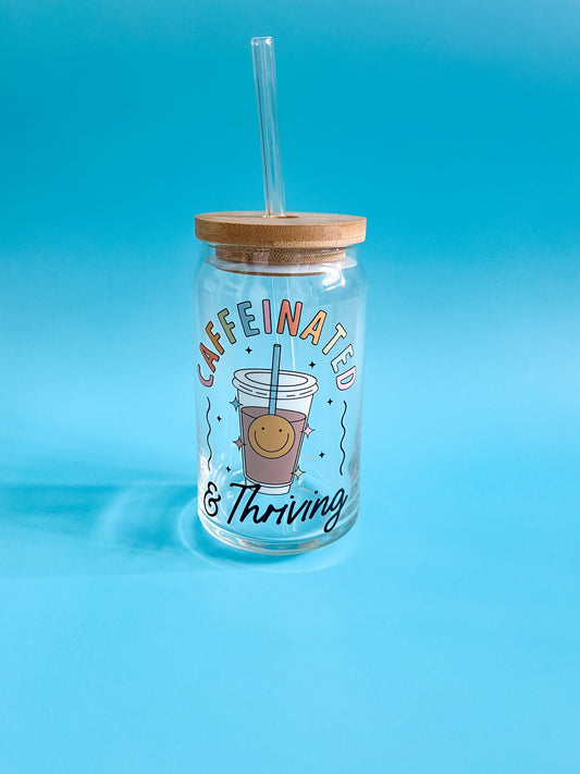 Iced Coffee and Sunshine Cup, Iced Coffee Glass Cup, Cute Aesthetic Gl –  Powered By Daisies