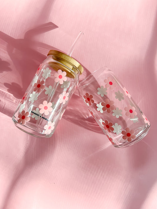 Iced Coffee and Sunshine Cup, Iced Coffee Glass Cup, Cute Aesthetic Gl –  Powered By Daisies