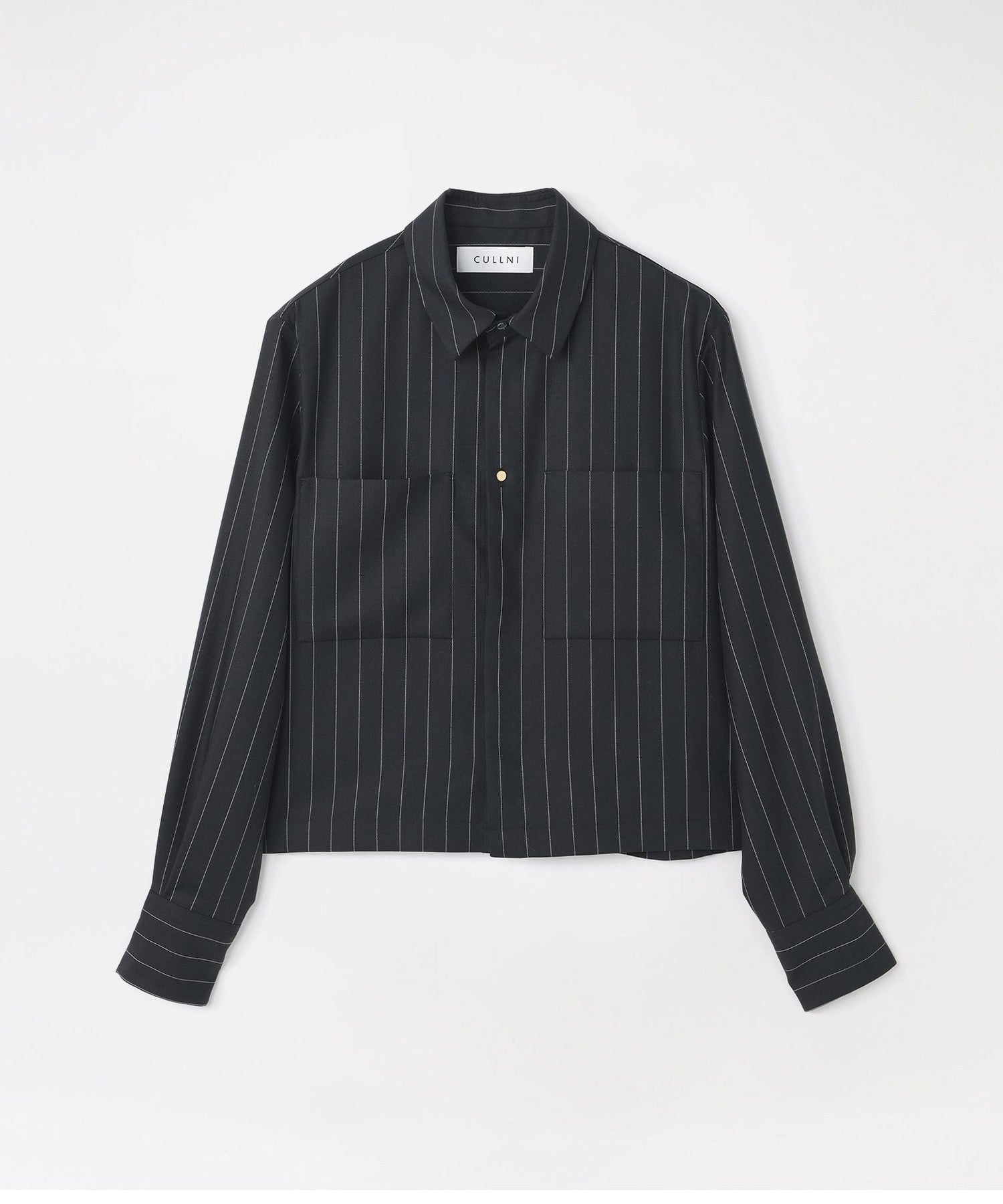 LOVELESS CULLNI/ˡۥ Stripe Twill Square Pocket Shirt 24-SS-032B NAVY ST.