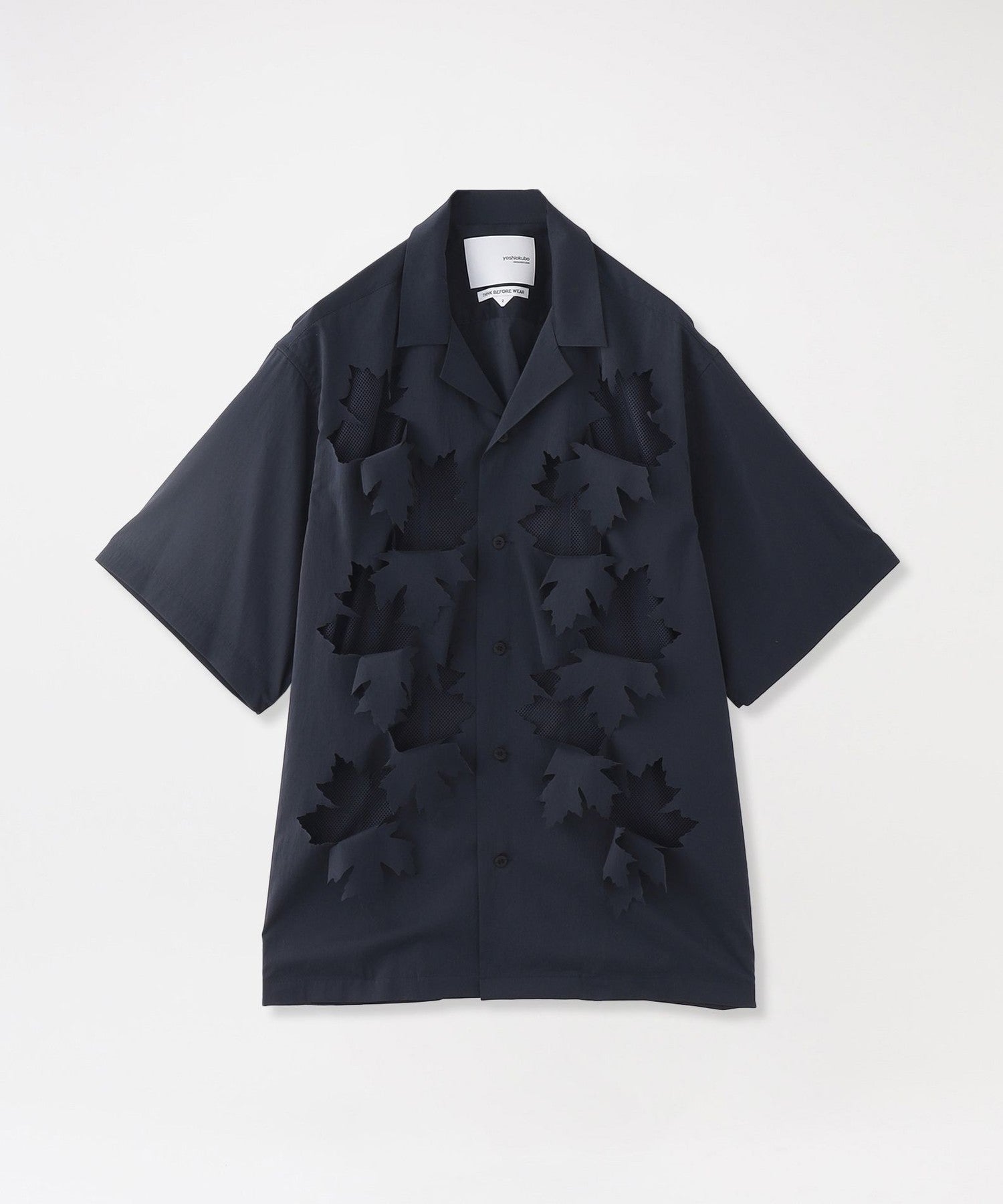 LOVELESS yoshiokubo GROUNDFLOOR/襷ܡۥ LASER LEAF S/S SHIRTS YKS24203 Navy