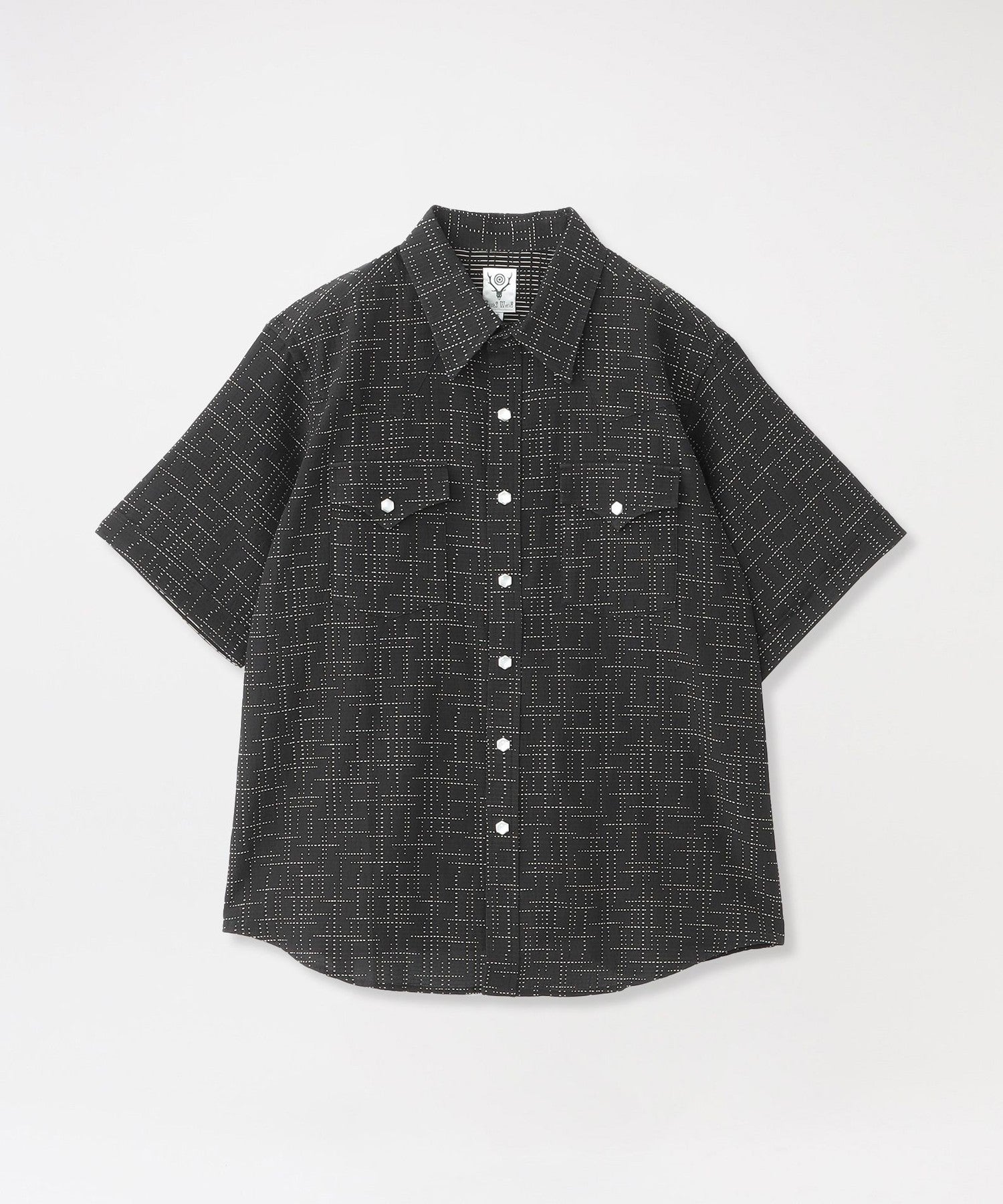 LOVELESS South2 West8ۥ󥷥 S/S S.P. Western Shirt -R/C/PE Geometric Plaid Jq.OT523 ֥å