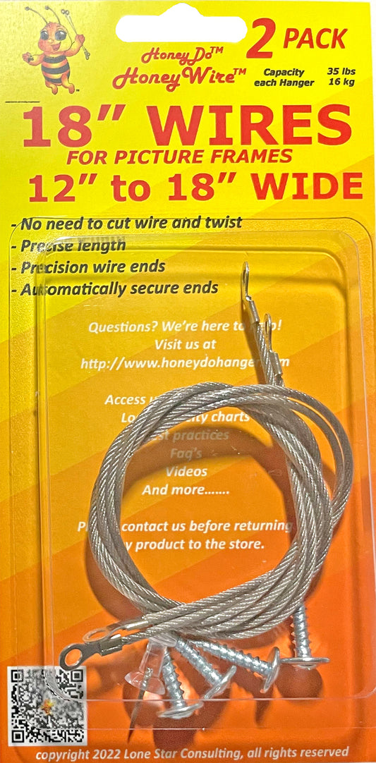 HW0224 - Standard HoneyWire 2 Pack 24 Precision Picture Hanging