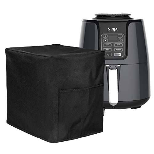 Crutello Air Fryer Cover with Storage Pockets for 5-6 Quart Fryers, Fits Various Brands