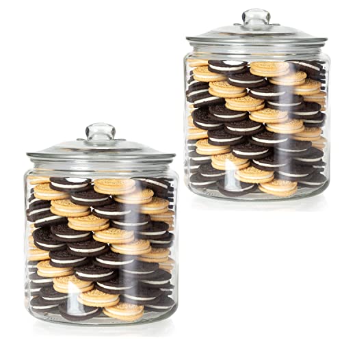 Glass Cookie Jars with Airtight Glass Lids - Food Storage