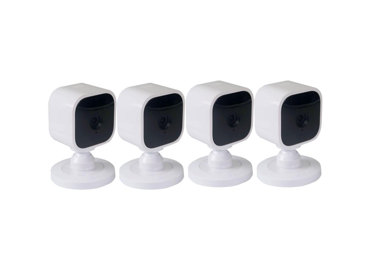 2x Blink Mini Compact Indoor Plug-In Smart Security Camera Works With Alexa 2 Cameras (White)