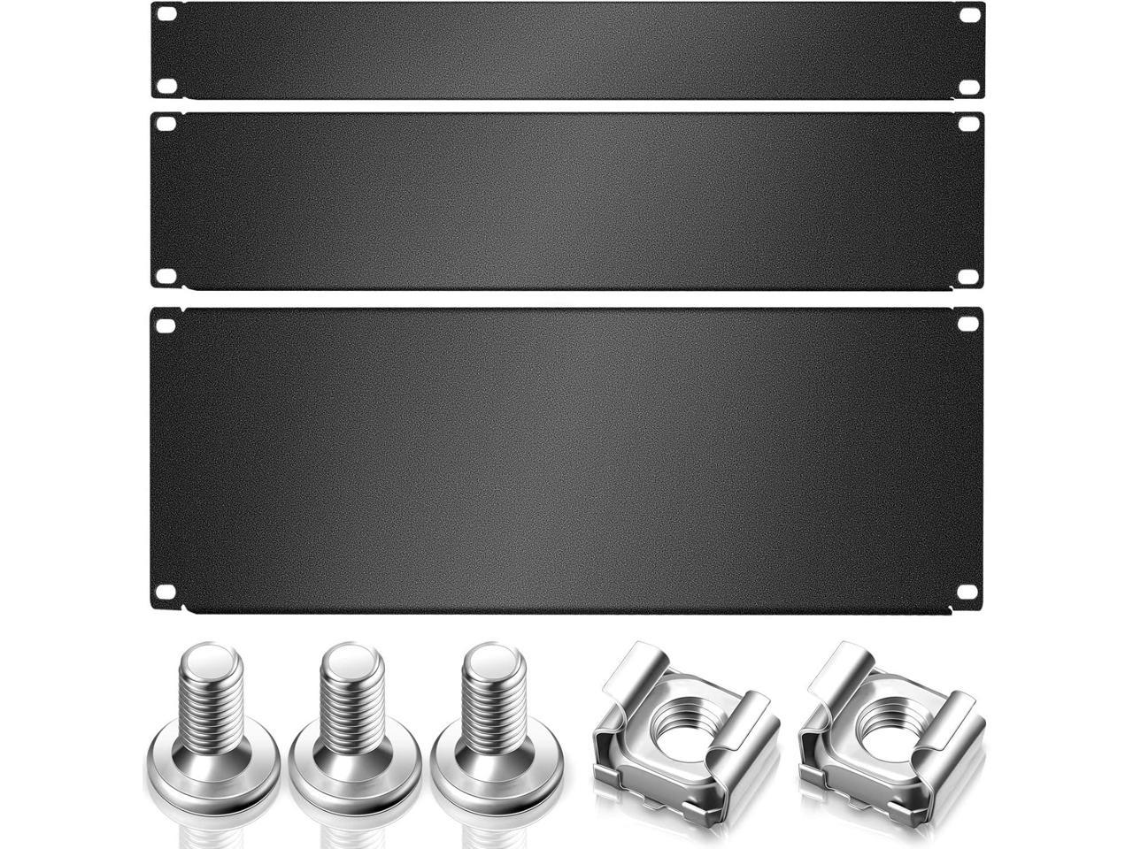 3 Pieces 1U,2U,4U Blank Panel Metal Rack Mount Filler Panel Mount Panel Spacer 19 Inches Rack Blanking Panel Kit for Enclosure Server Rack Cabinet Black, Welcome to consult