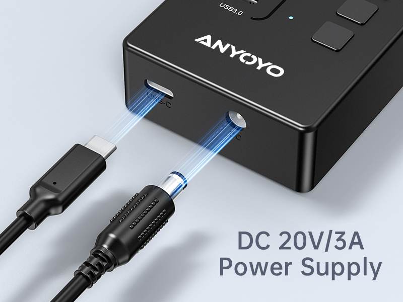 Anyoyo 16-Port 60W USB 3.0 Splitter Powered USB Hub