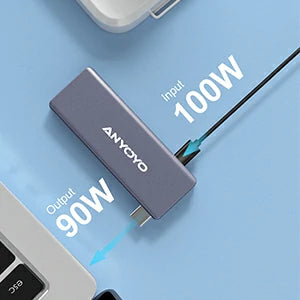 Anyoyo 4 Port USB-C Hub with 3 USB 3.2 Gen2 Ports