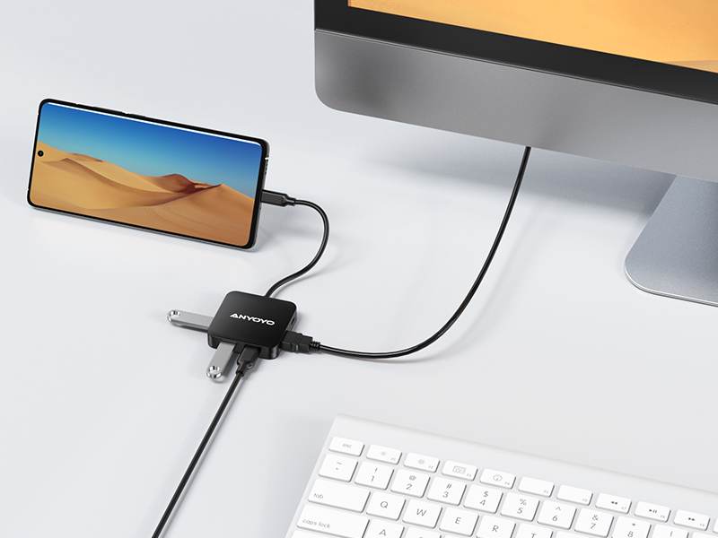 Anyoyo 6-in-1 USB C 3.0  Docking Station with 4K 30Hz HDMI and 100W PD