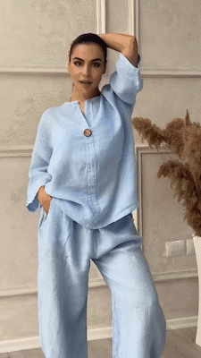 Showcasing the flattering fit and different colors available for Myra Brown