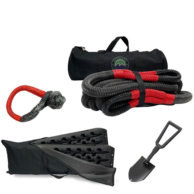 overland-vehicle-systems-ultimate-recovery-package-brute-kinetic-rope-recovery-shovel-recovery-ramp-5-8-inch-soft-shackle