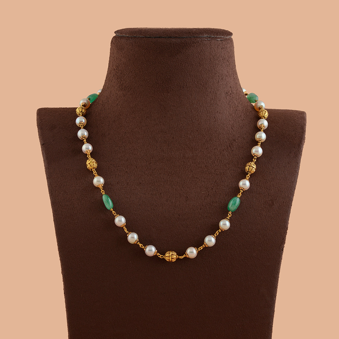 Emerald beads shop gold jewellery