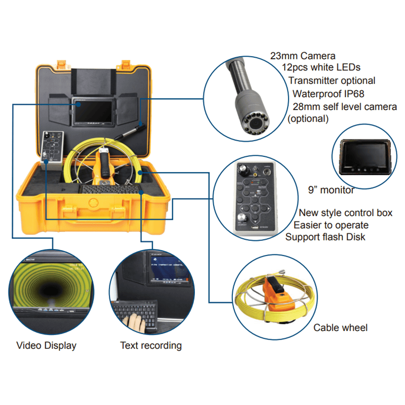 Subsurface Instruments IC-23 15/16 inch Plumbing Camera System Equipment Kit