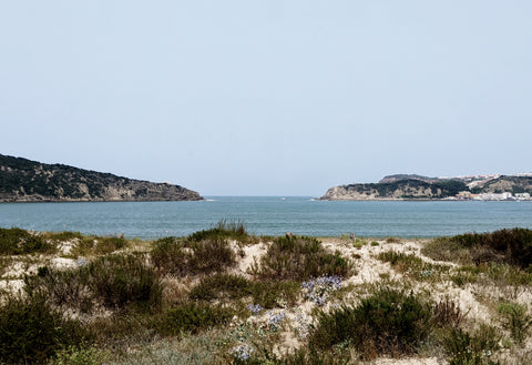 View of the bay in São Martinho do Porto in portugal.