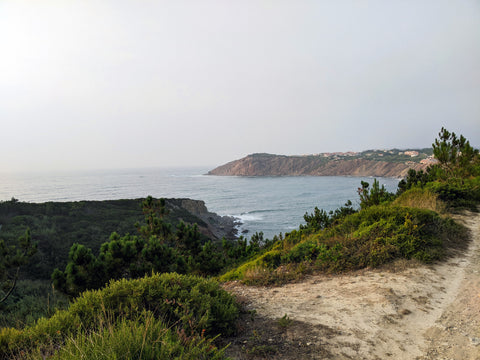 View of the Atlantic Ocean near Salir do Porto and the São Martinho bay in Portugal 