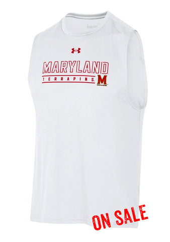 Under Armour University of Maryland Tank Top (White) | Shop Maryland-Gifts.com