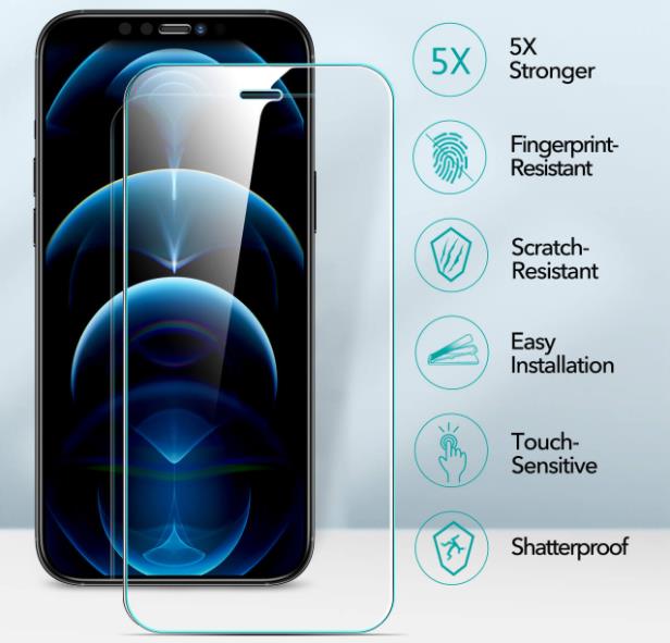 iPhone 12 Pro Max Komplettschutz Display-Schutzfolie