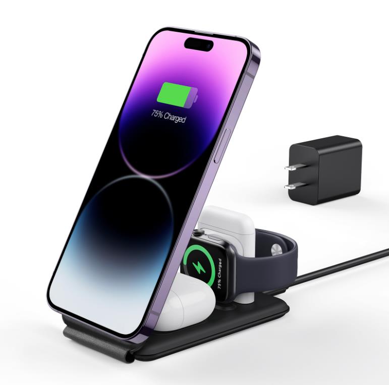 HaloLock™ 3-in-1 Travel Wireless Charging Set