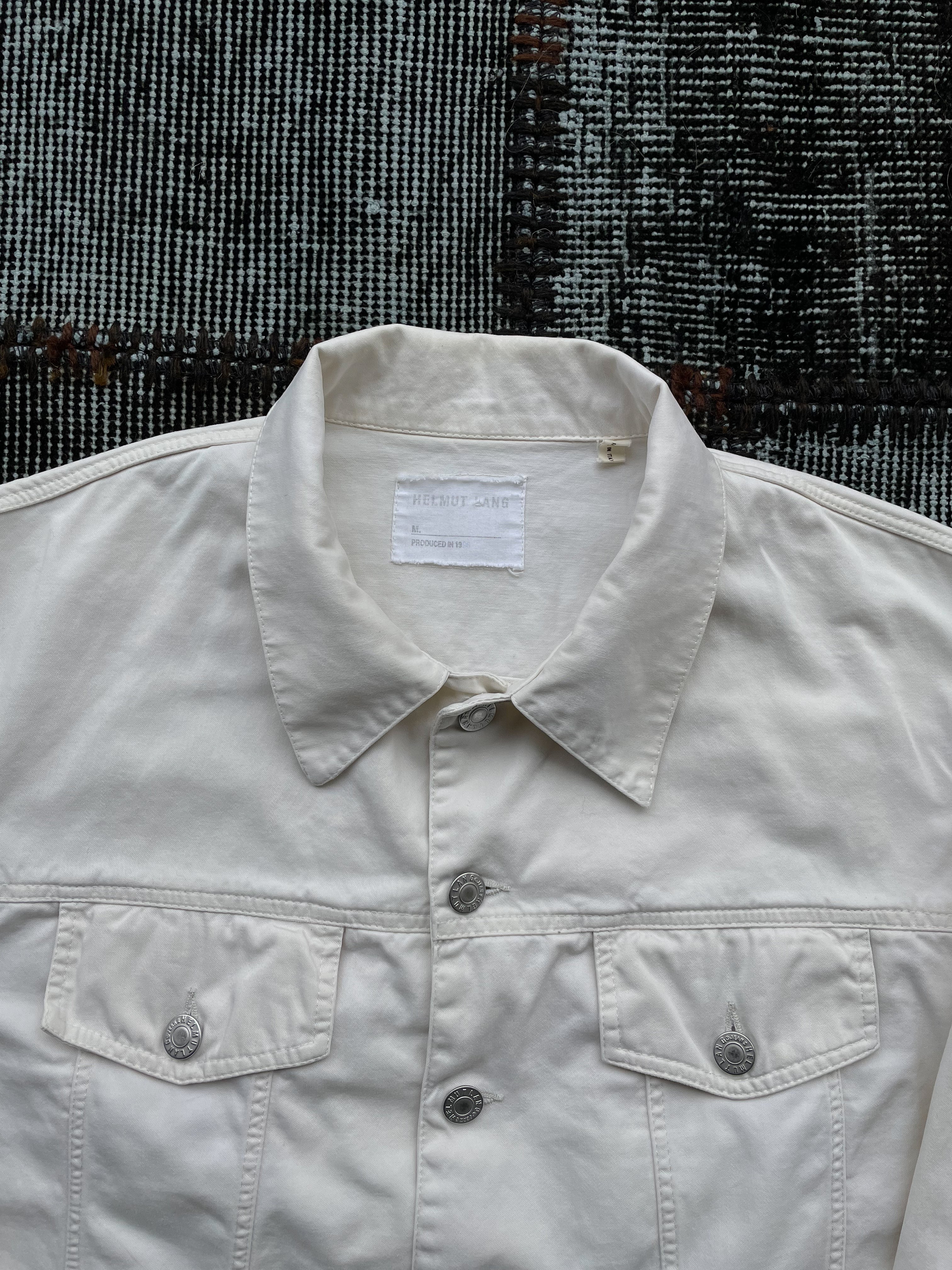 HELMUT LANG 1998 ARCHIVE DENIM JACKET—WHITE [M] – mahshu