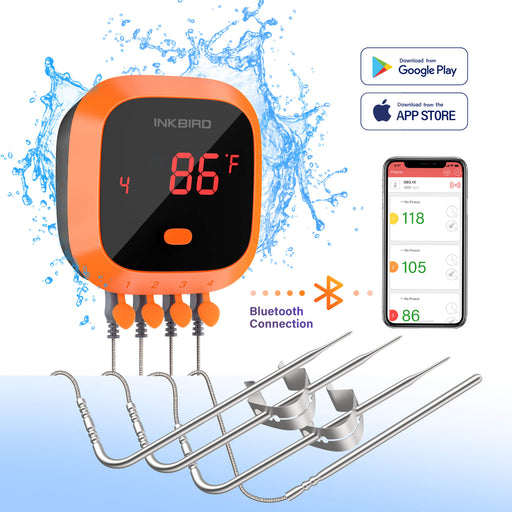 Inkbird Grill Bluetooth BBQ Thermometer Wireless IBT-2XS, 2 Probes Digital  Smoker Grill Thermometer for Cooking,150ft Bluetooth Meat Thermometer -  OpenMQTTGateway compatible