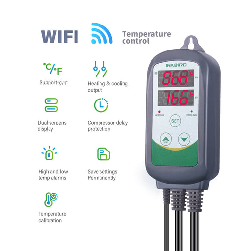 INKBIRD Dual Outlet Pre-Wired Humidistat Humidity Controller IHC-200-WIFI —  INKBIRD EU