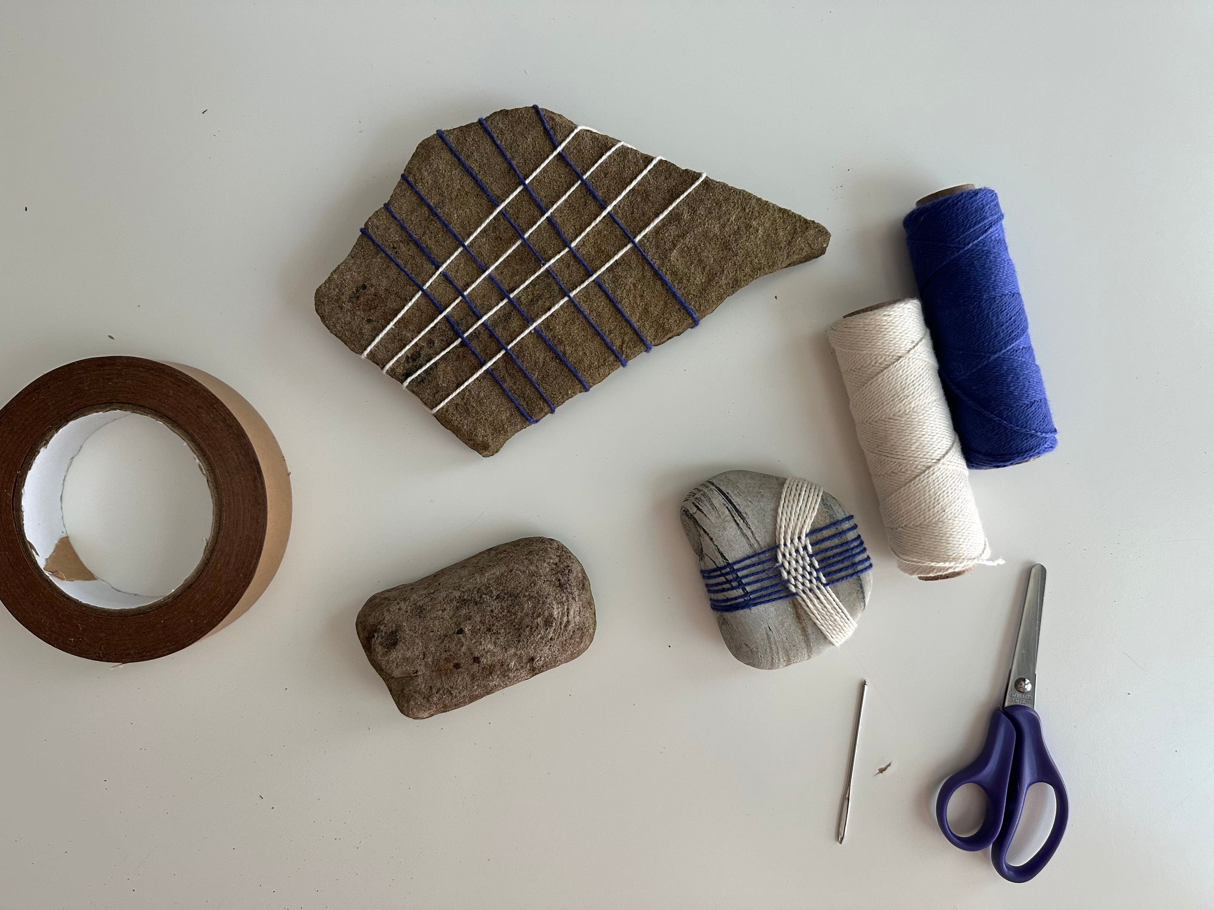 supplies for rock weaving