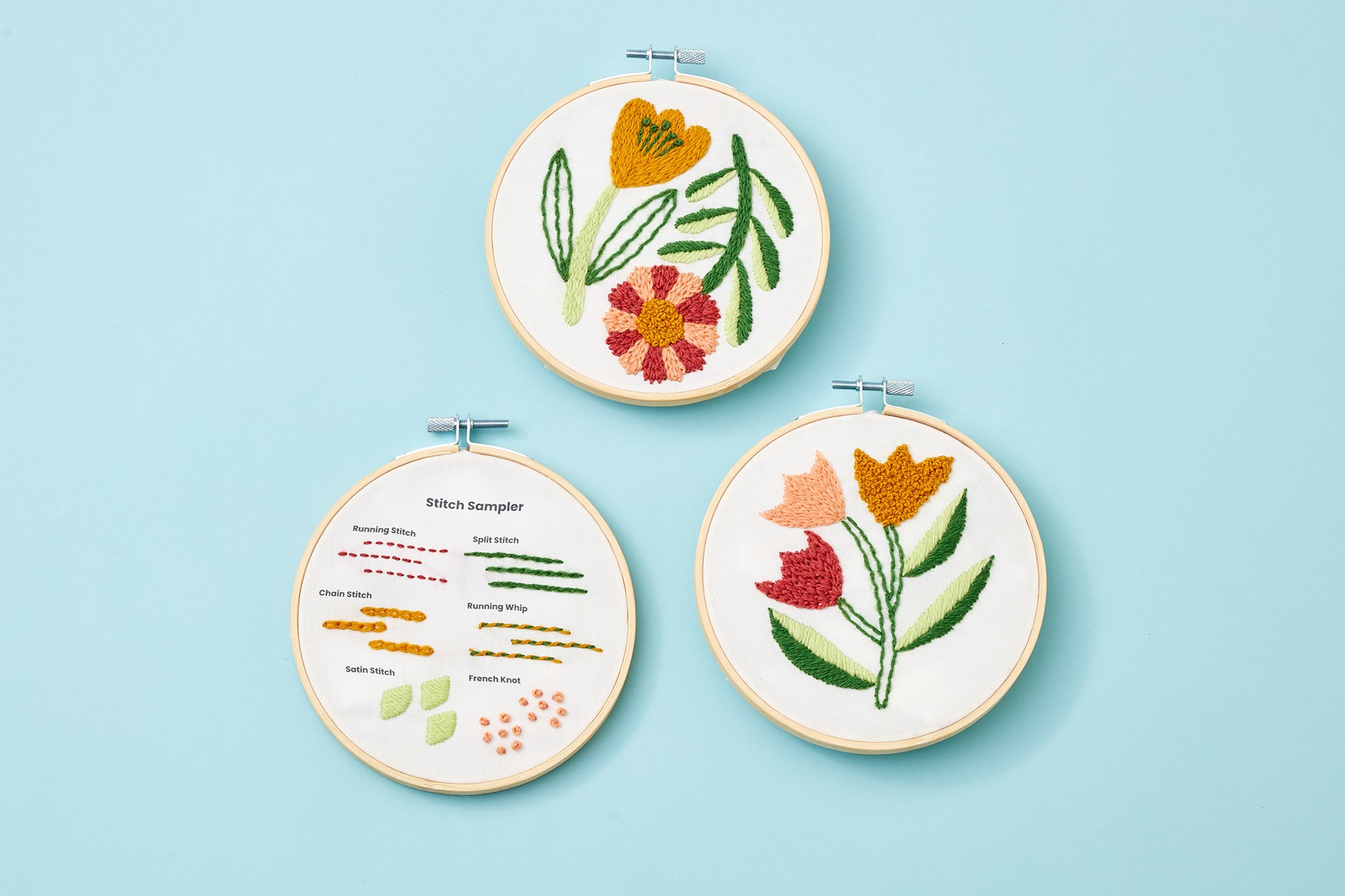 example embroidery projects and stitches