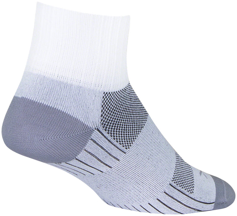 Load image into Gallery viewer, SockGuy SGX Salt Socks - 2.5 inch White/Gray Small/Medium
