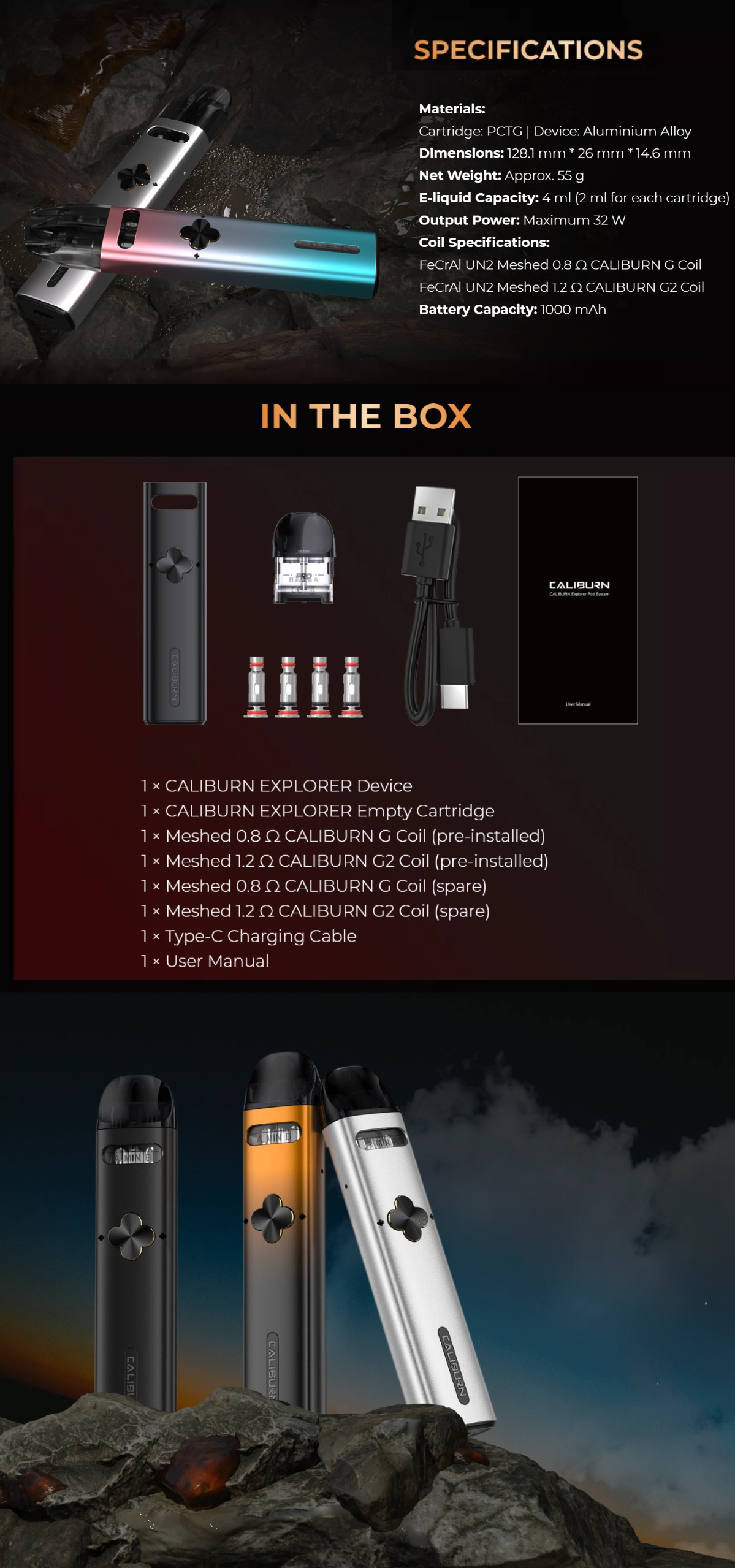 Uwell Caliburn Explorer Kit