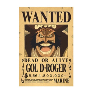 Poster One Piece Wanted Gol D. Roger - Manga Imperial - Mr. Rogers Poster