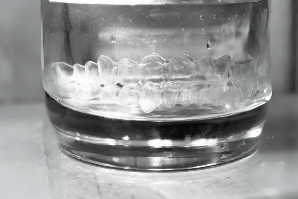 Clear Aligners in Cleaning Solution