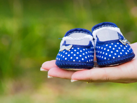 chaussons bébé bleus