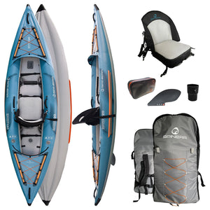 Spinera Tenaya 120 – Premium 1-Person Inflatable Kayak - Aqua Gear Supply - Kayak Stabilizer