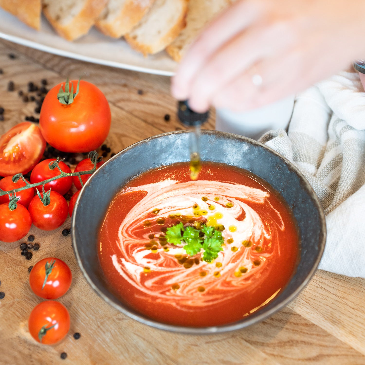 Schnelles Essen kochen mit pure & spice: Tomatensuppe