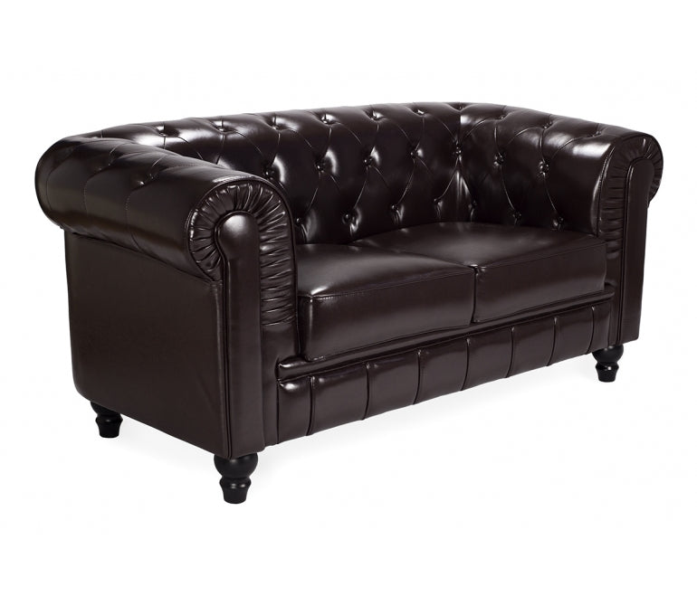 Sofa chester 2 plazas semi piel | el desván del mueble