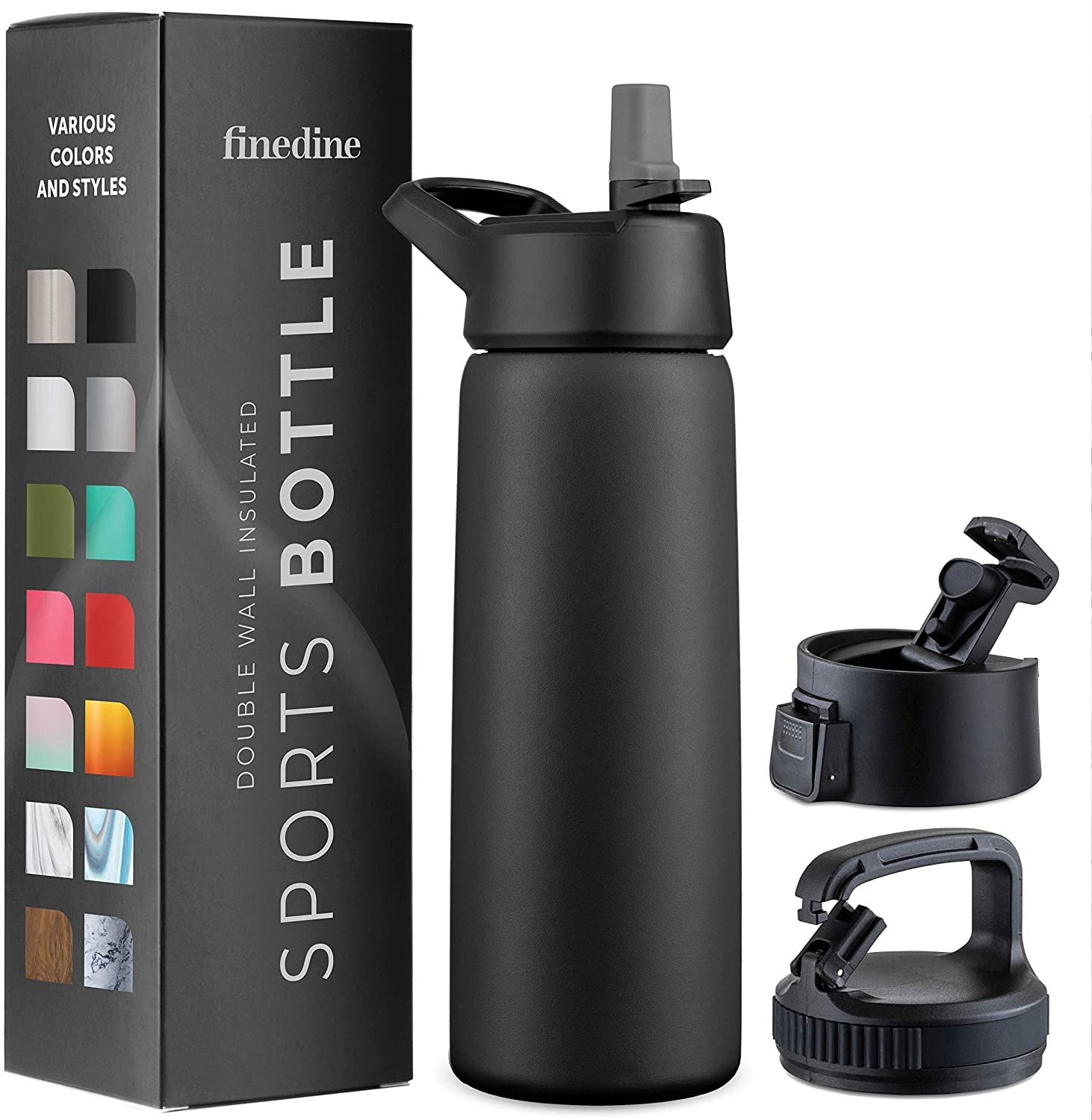 Insulated Sports Water Bottle with Straw