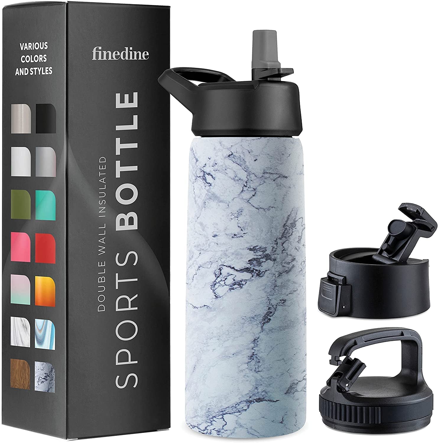 Insulated Sports Water Bottle with Straw