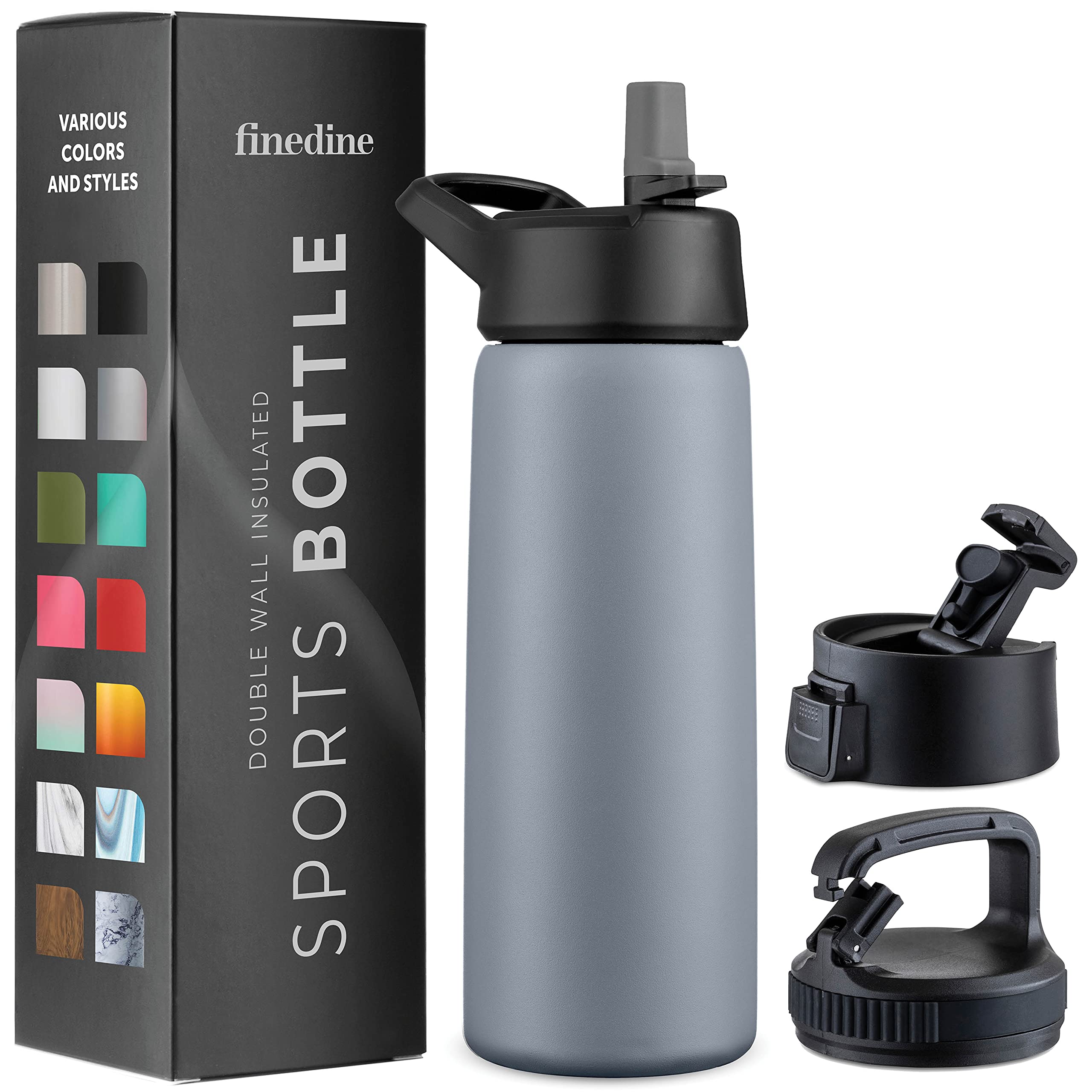 Insulated Sports Water Bottle with Straw-image-45