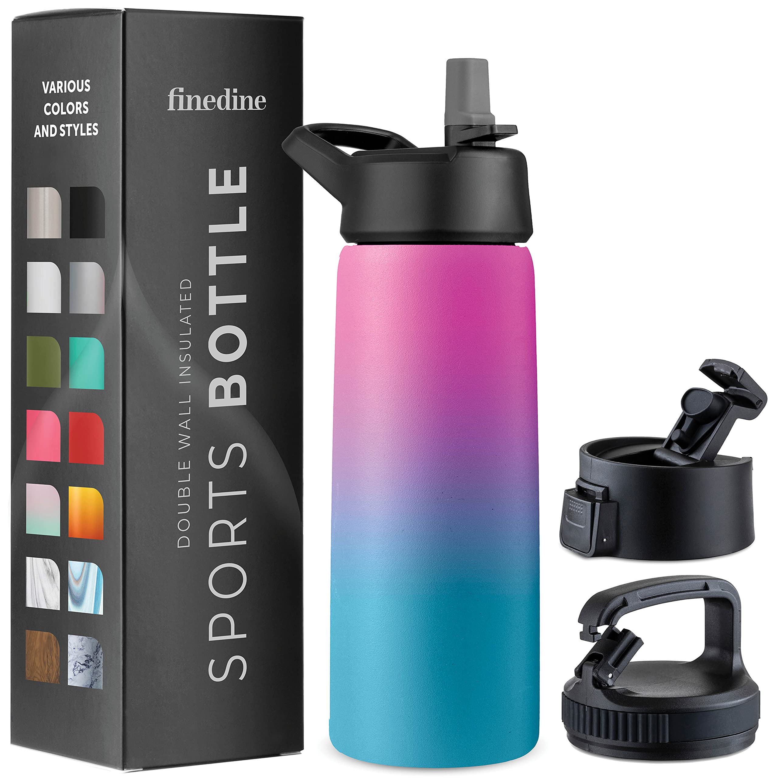 Insulated Sports Water Bottle with Straw-image-37