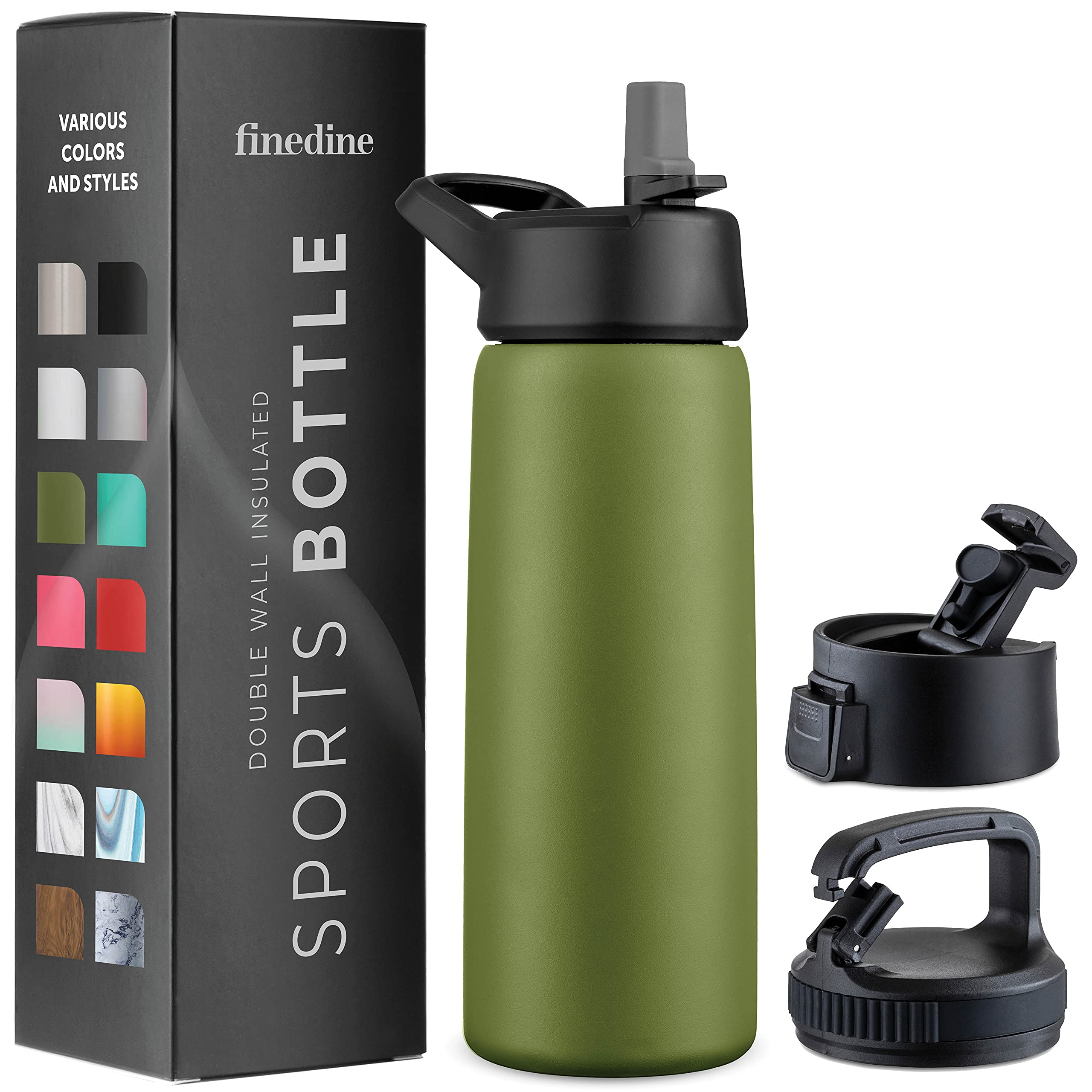 Insulated Sports Water Bottle with Straw-image-50