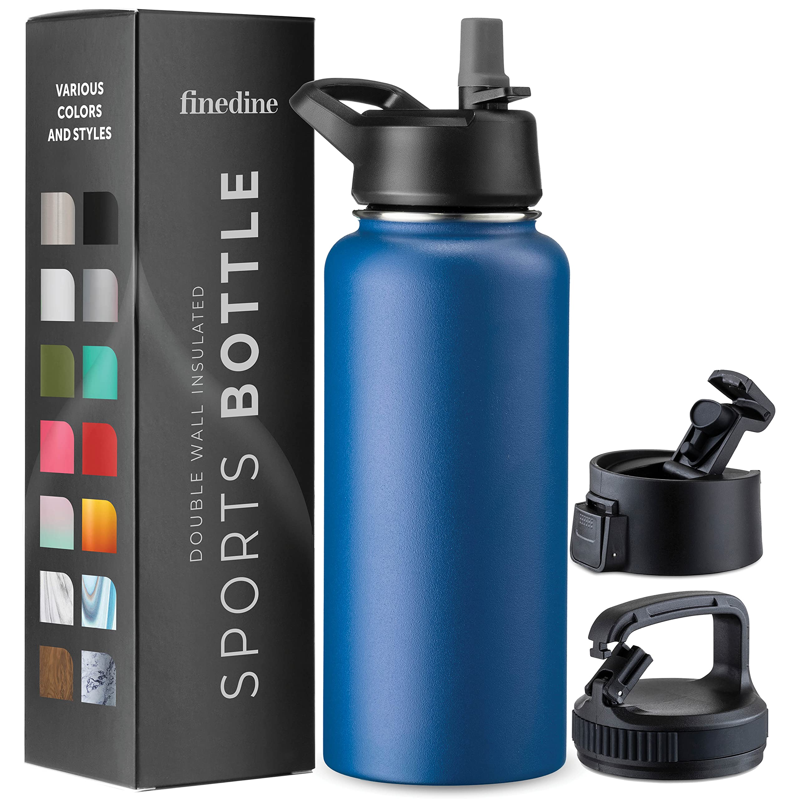 Insulated Sports Water Bottle with Straw