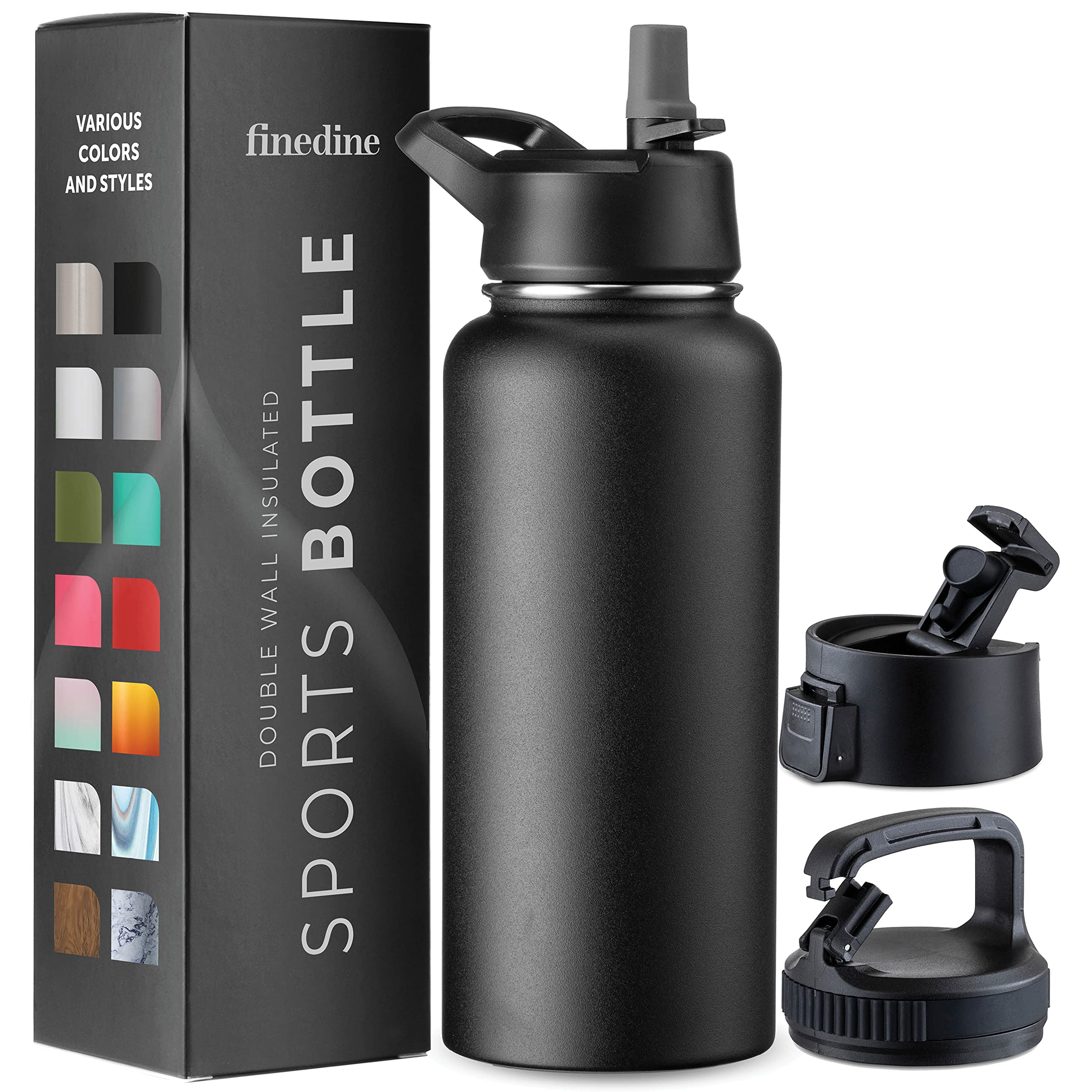 Insulated Sports Water Bottle with Straw-image-9